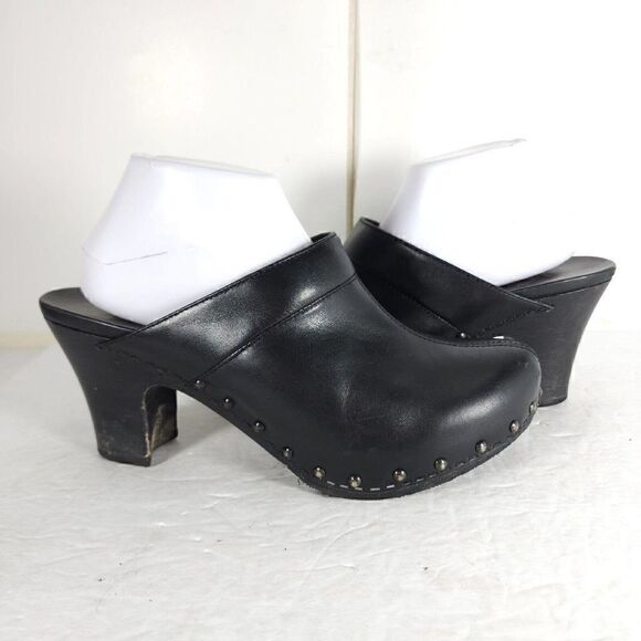 Dansko Women's EU40 US9-9,5 Leather Distressed Studded Platform Clogs Shoes - Picture 8 of 13